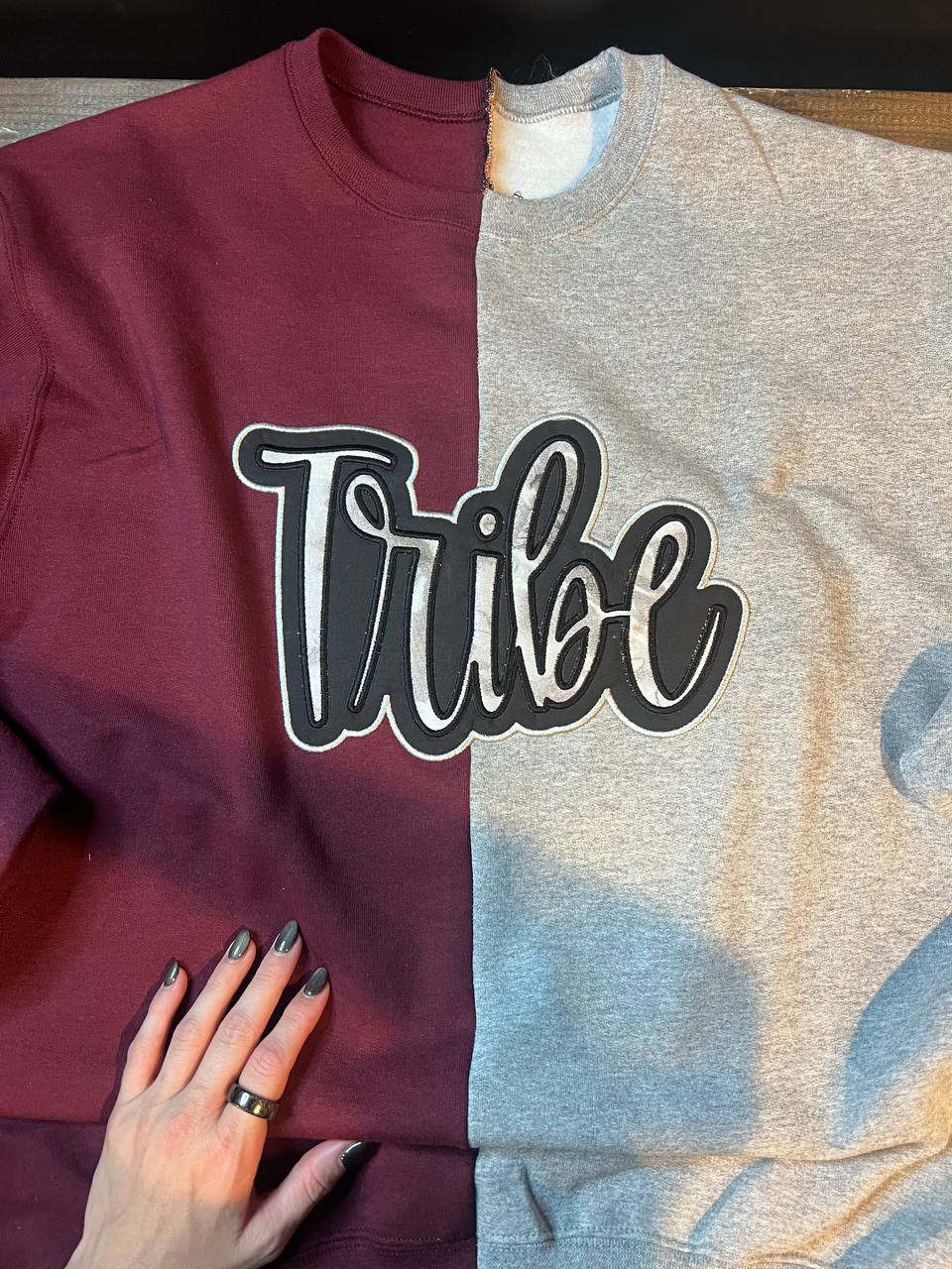 Tribe Split Applique Sweatshirt