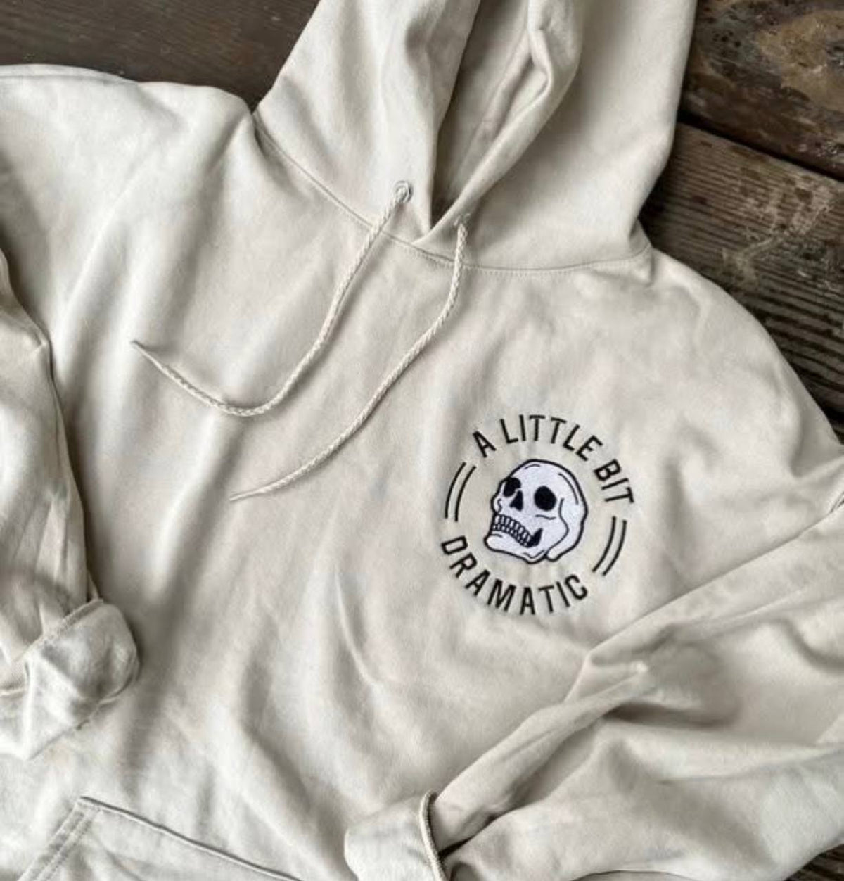 A Little Bit Dramatic Embroidered Hoodie
